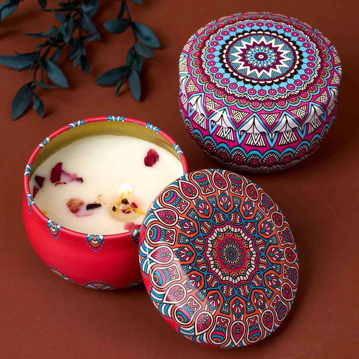 4PCS/Set Vintage Box Scented Candle
