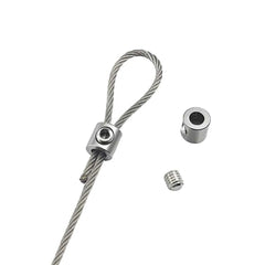 Stainless Steel Wire Rope Clamps 0.8–2mm | Adjustable Screw Copper Metal Hanging Clip Fixed Hardware