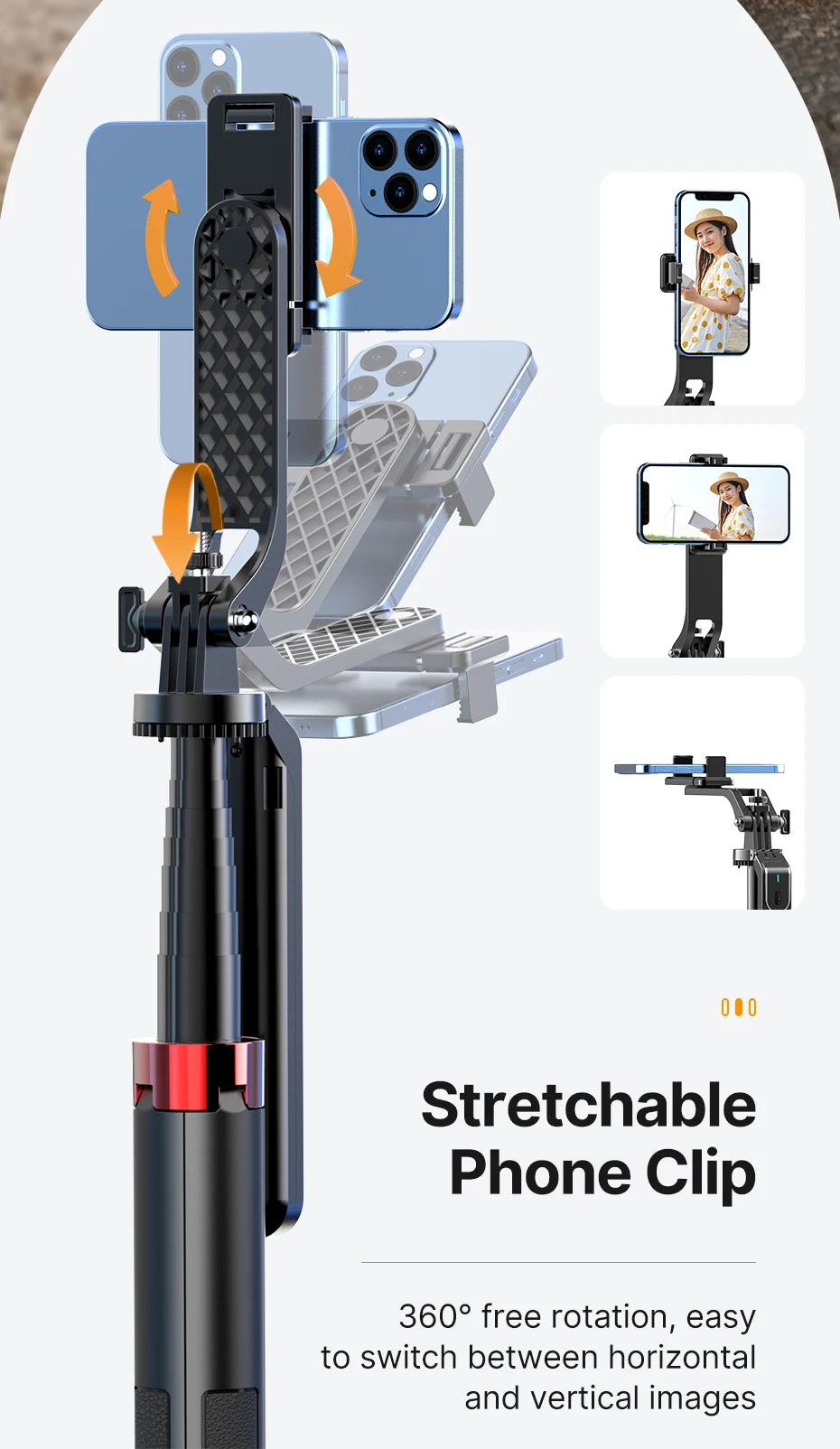 1.8M Bluetooth Remote Control Selfie Stick Tripod by Snagg A Tripod