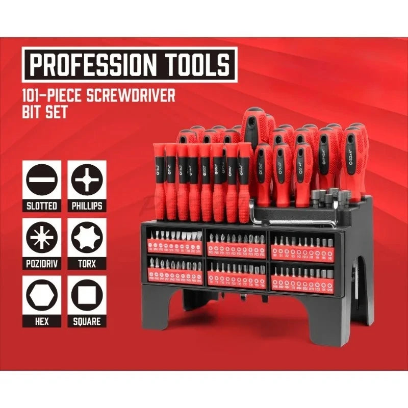 101-Piece Magnetic Screwdriver & Bit Set