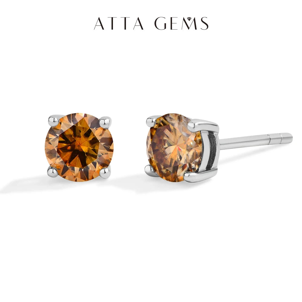 0.5CT Colored Moissanite Stud Earrings
