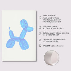 Modern Preppy Balloon Dog Canvas Print by Snagg A Print