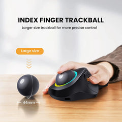 Wireless Trackball Mouse Rechargeable RGB Design with Bluetooth & 2.4G Connection by Snagg A Gaming Mouse