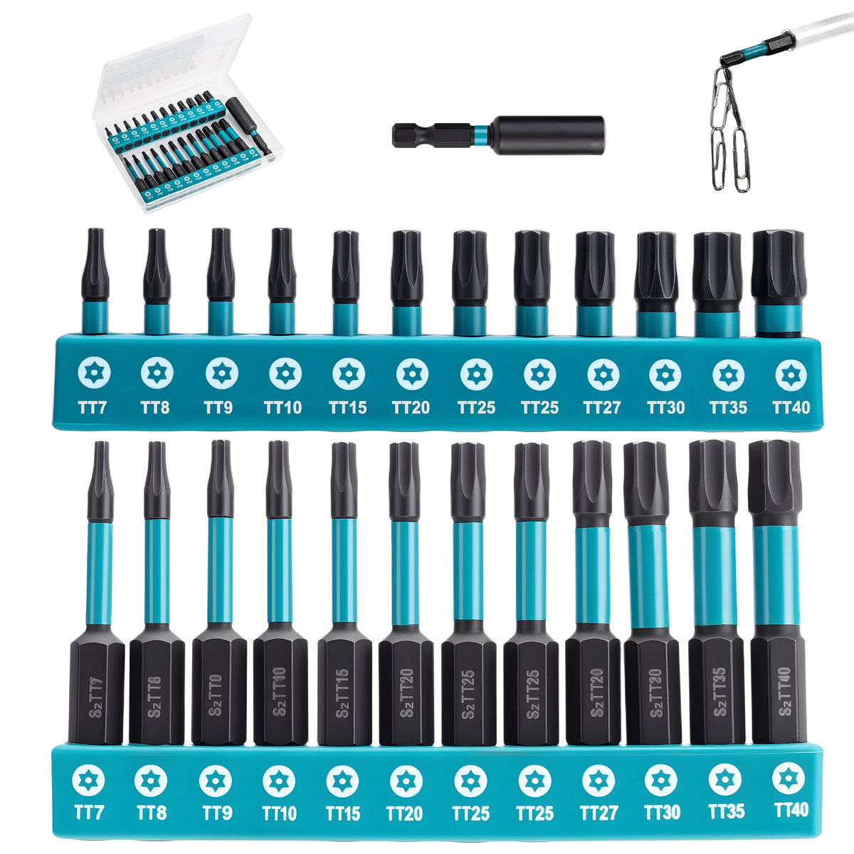 25 Pcs Tamper Proof Torx Bit Set – Magnetic Star Bits for Impact Driver with S2 Steel Construction & Storage Case