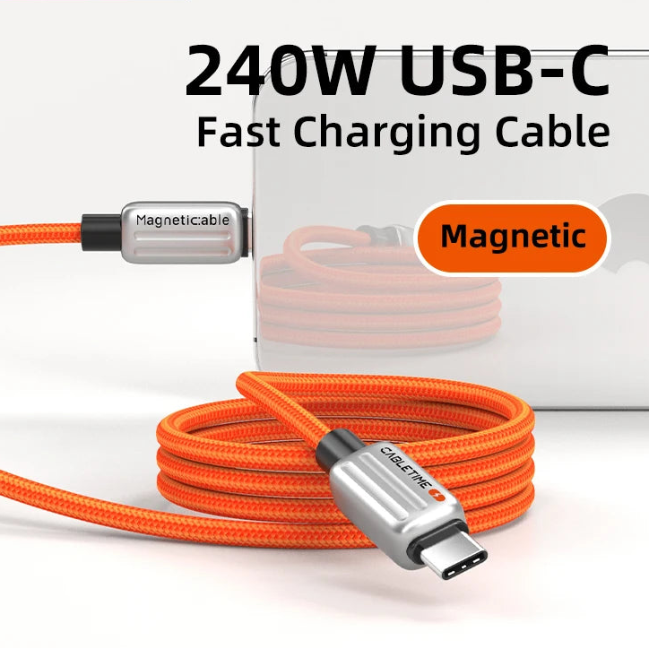 Magnetic 240W USB-C to USB-C Fast Charging Cable by Snagg A Charging Cable