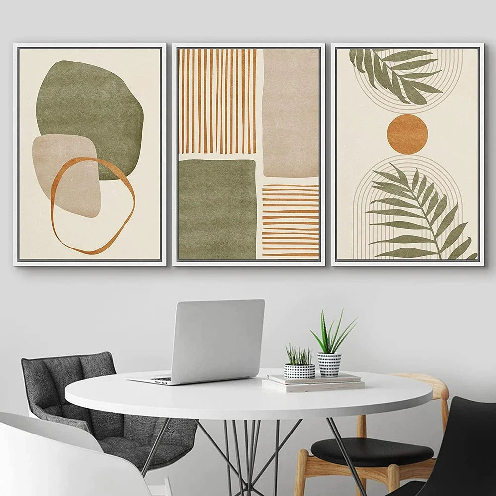 Set of 3 Abstract Tropical Canvas Prints by Snagg A Print