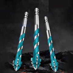 Four-edge serrated eccentric drill bit, high-hardness tile drilling, concrete Nemesis, super-hard special electric drill