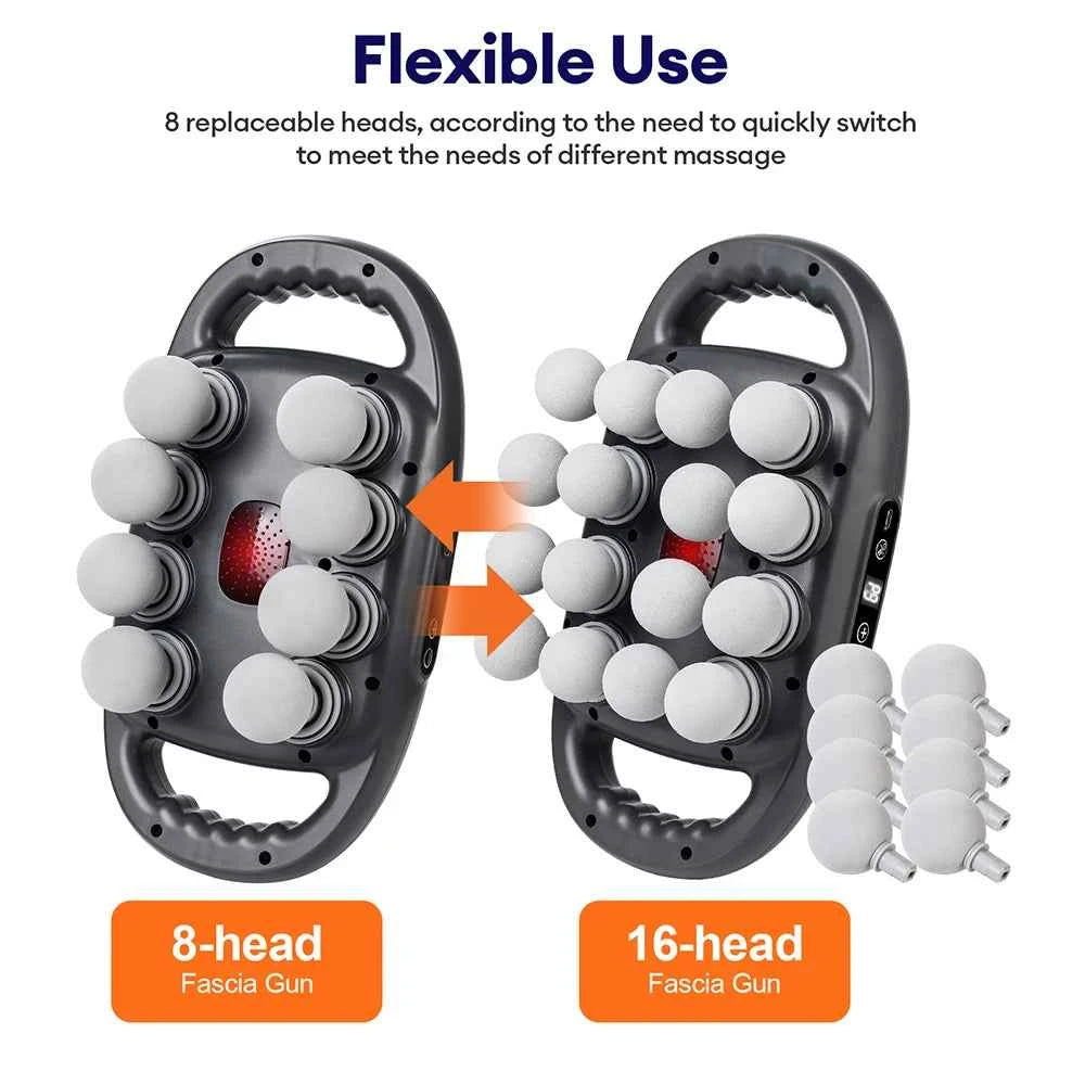 8/16 Heads Body High Frequency Vibration Massage Gun