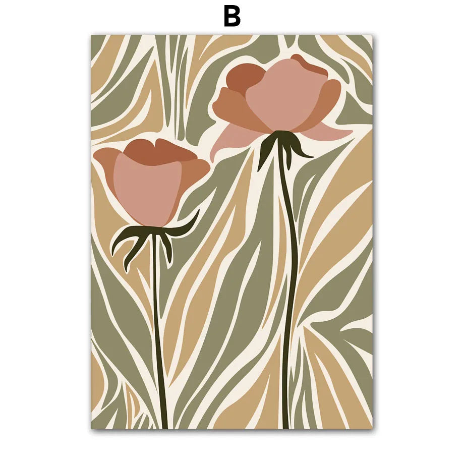 Abstract Flower Market Canvas Print by Snagg A Print