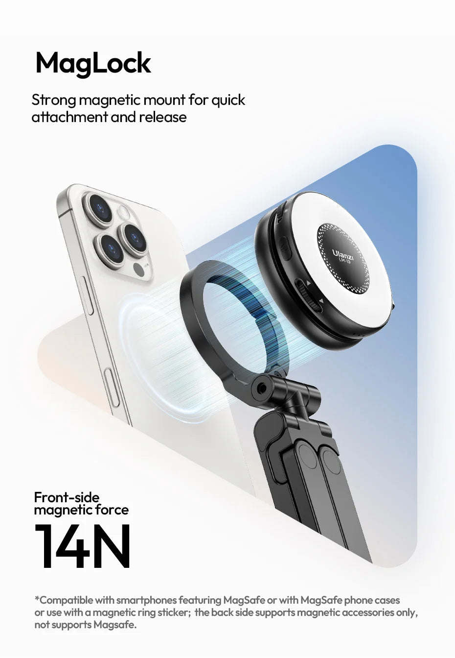 MagLock Phone Holder Mount Tripod by Snagg A Tripod