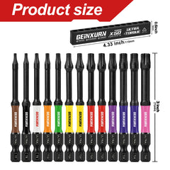 13PCS 3” Magnetic Torx Screwdriver Bits Set – T7 to T40
