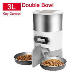 Smart Cat & Dog Automatic Feeder with Double Stainless Steel Bowls | 3L–4.5L Capacity by Snagg A Feeder