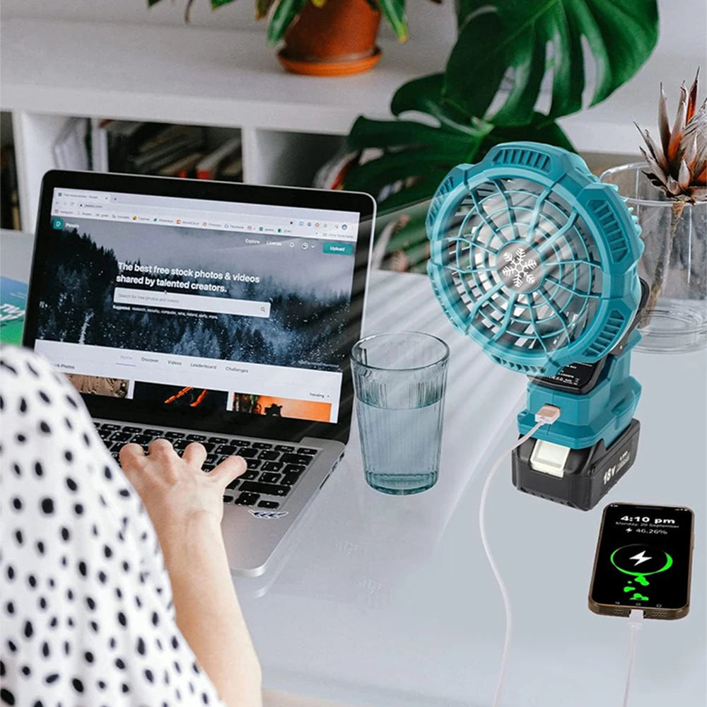 Clip-on cordless fan for Makita 18V batteries – image 6