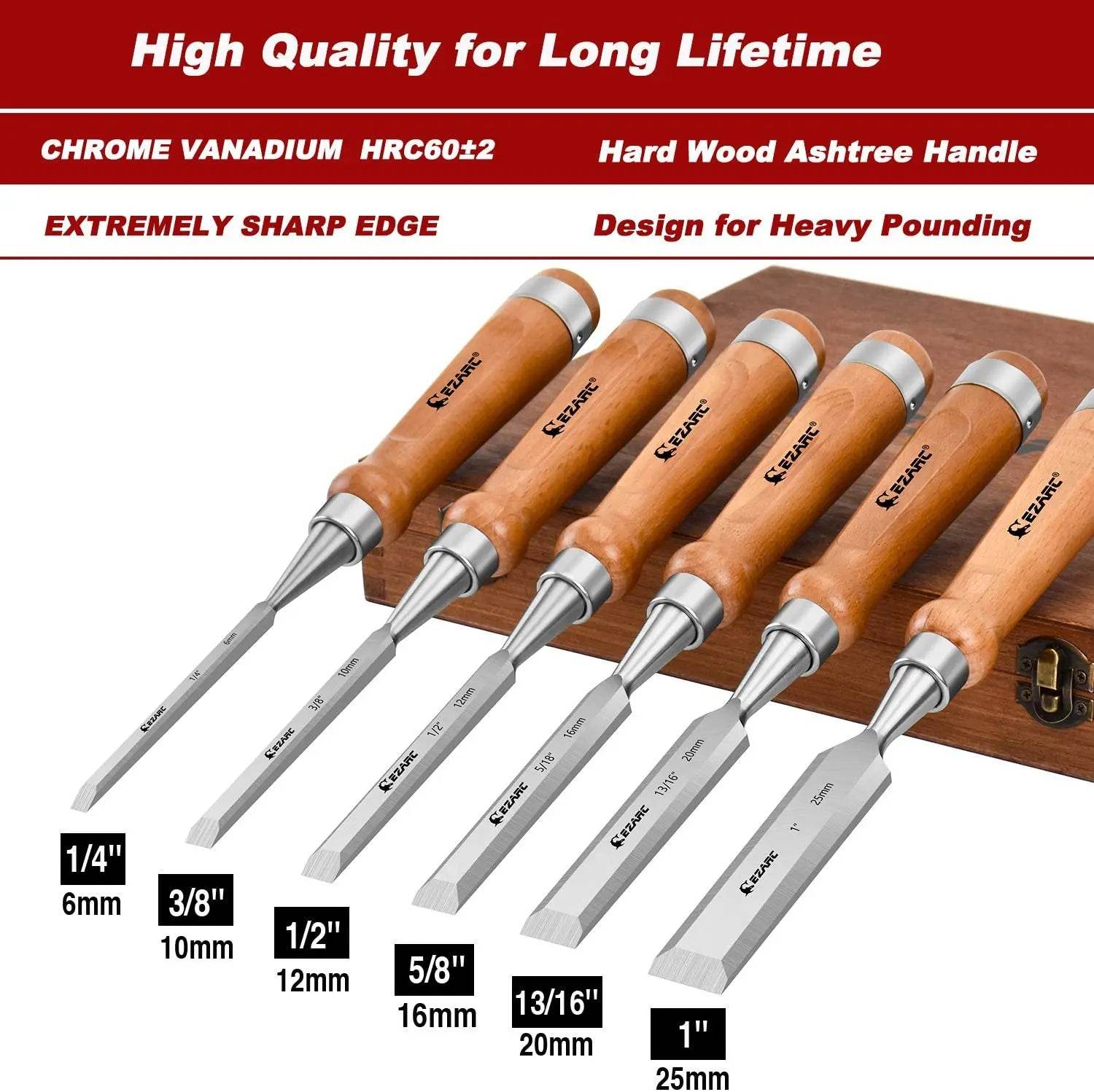 6-Piece Wood Chisel Set - SnaggIt