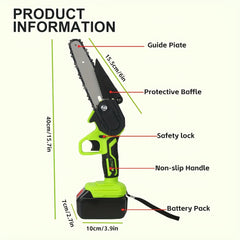 Mini Cordless Electric Chainsaw – 6-Inch