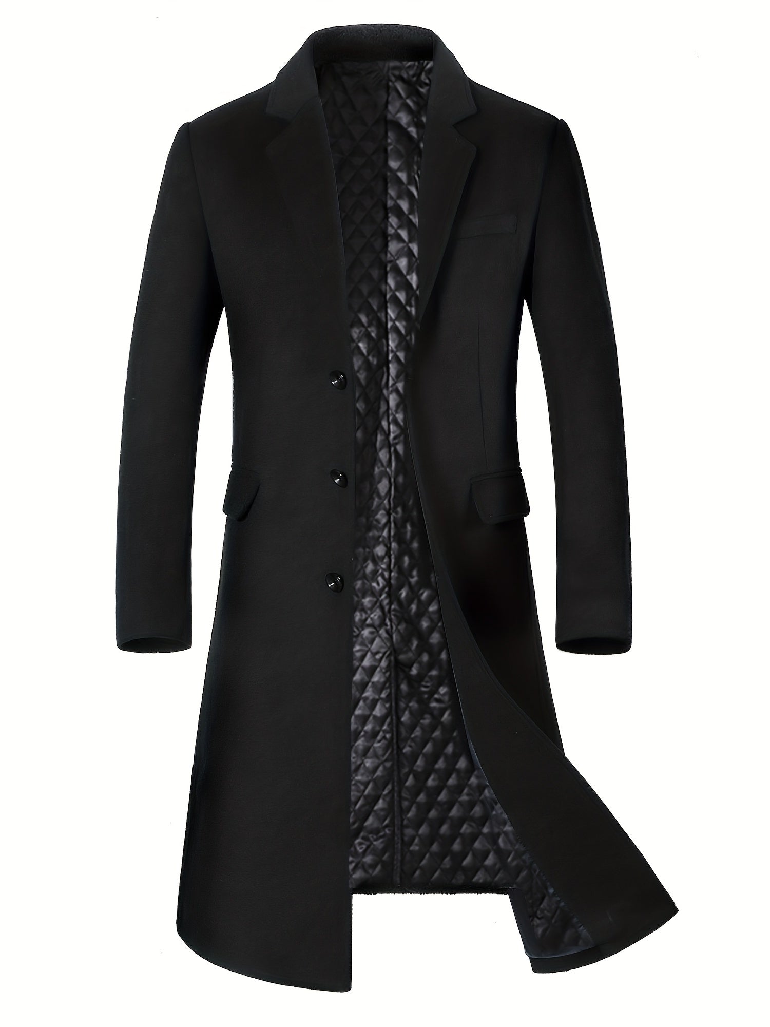 Stylish Wool Blend Men’s Retro Long Coat by Snagg A Coat