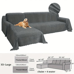 2pcs Chenille Sofa Covers Modern, Pet-Friendly & Double-Sided by Snagg A Sofa Cover