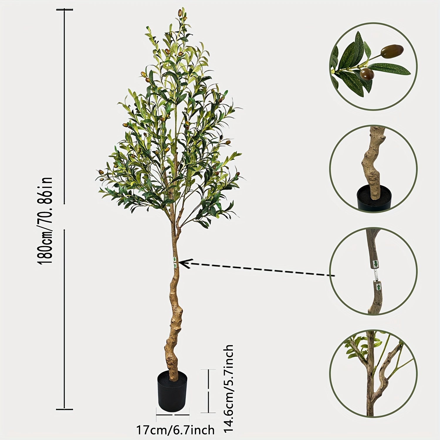 Artificial Olive Tree with Planter by Snagg A Plant