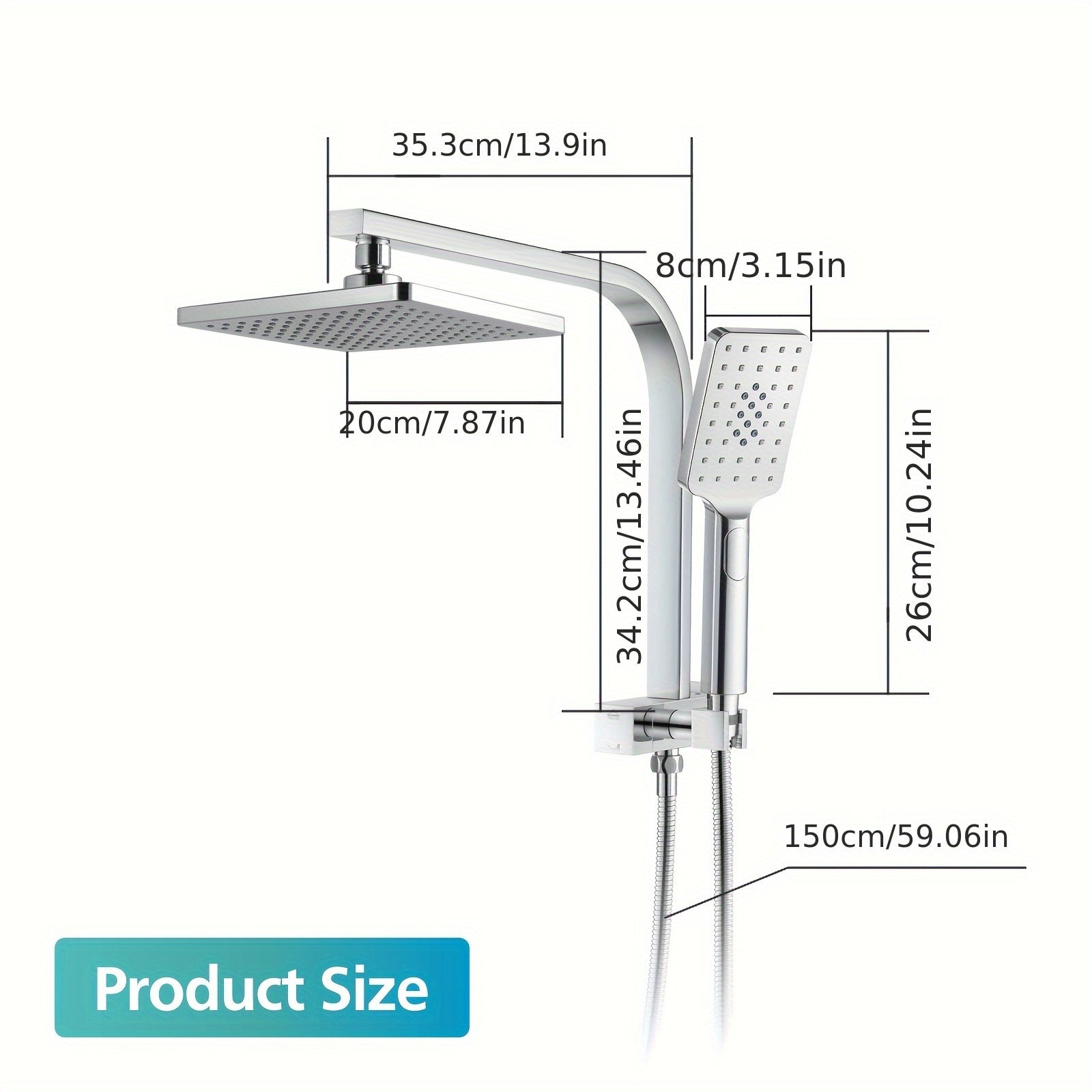 Chrome Shower Head Set by Snagg A Shower Head