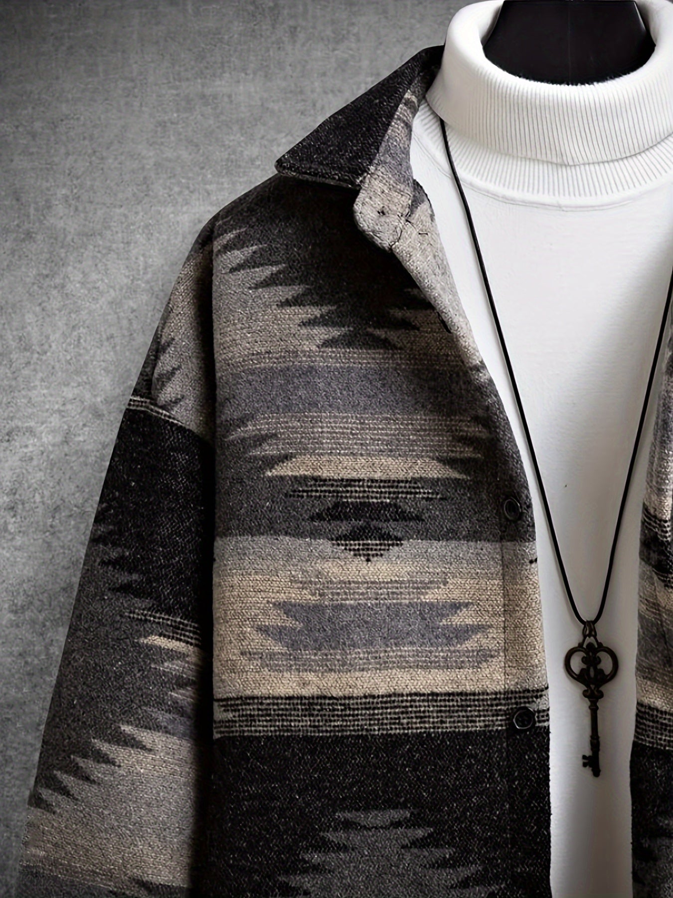 Men’s Creative Geometric Pattern Lapel Jacket by Snagg A Jacket