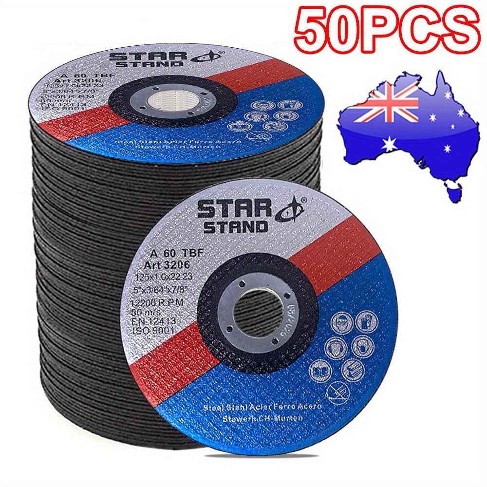 50 Pack 5’’ Metal Cutting Wheels - × 3/64’’ 7/8’’ Abrasive Discs for Fast Precise Cuts - 50pcs - Power Tools Gadget
