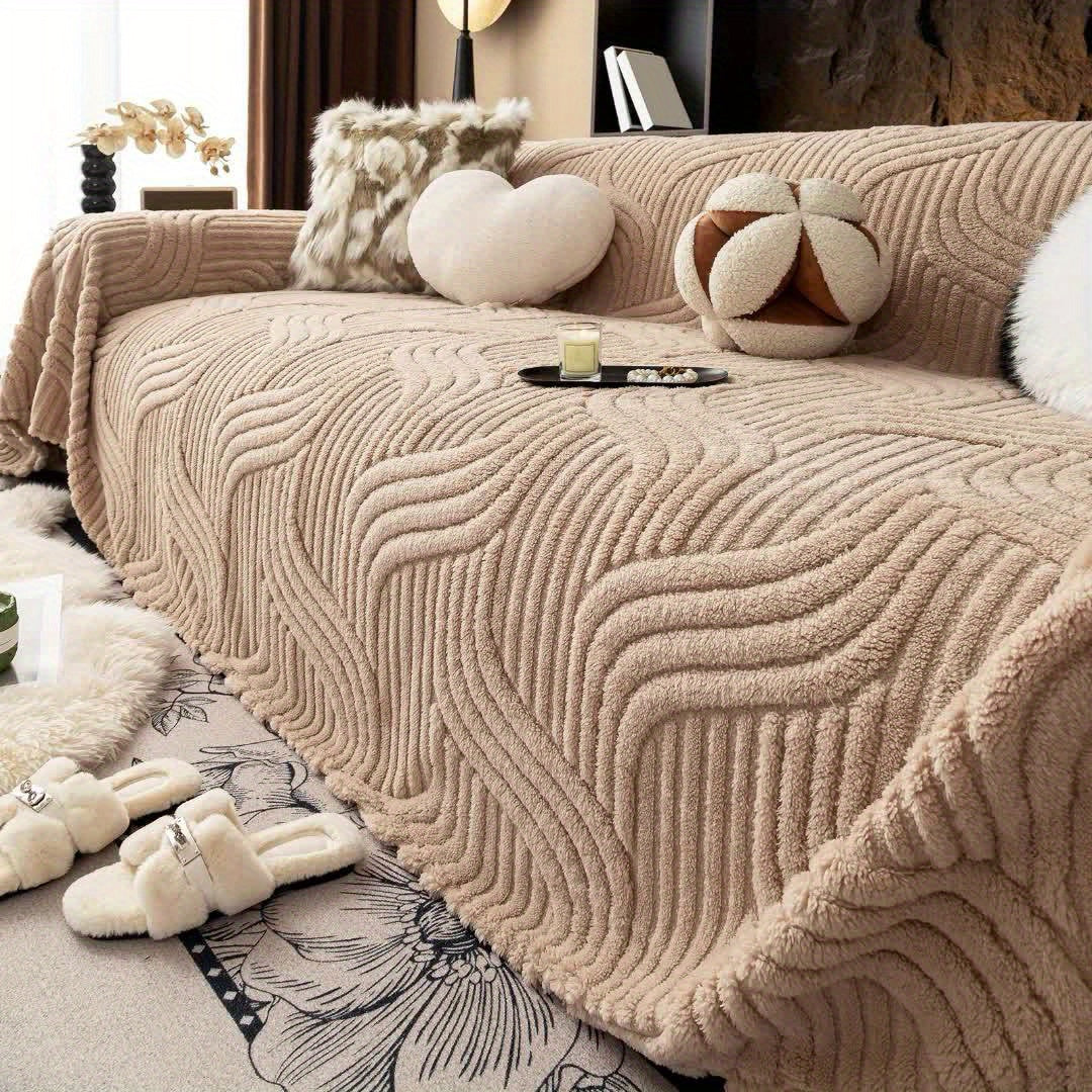 Oversized, Soft & Durable Plush Sofa Cover by Snagg A Sofa Cover
