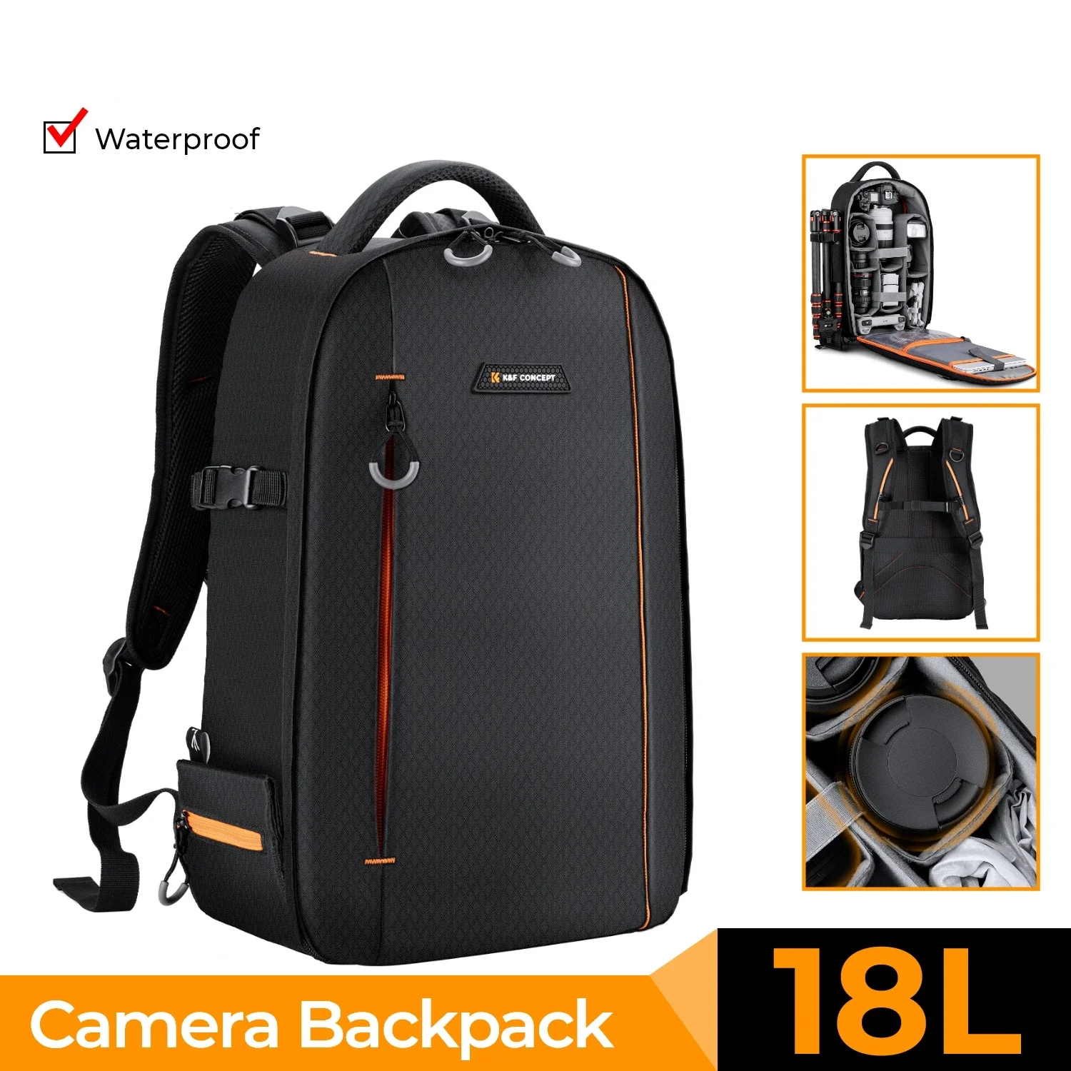 18L/10L Lightweight Waterproof Camera Backpack – DSLR & Laptop Travel Bag