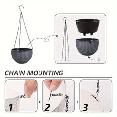 4pcs Hanging Baskets with Chains by Snagg A Pot