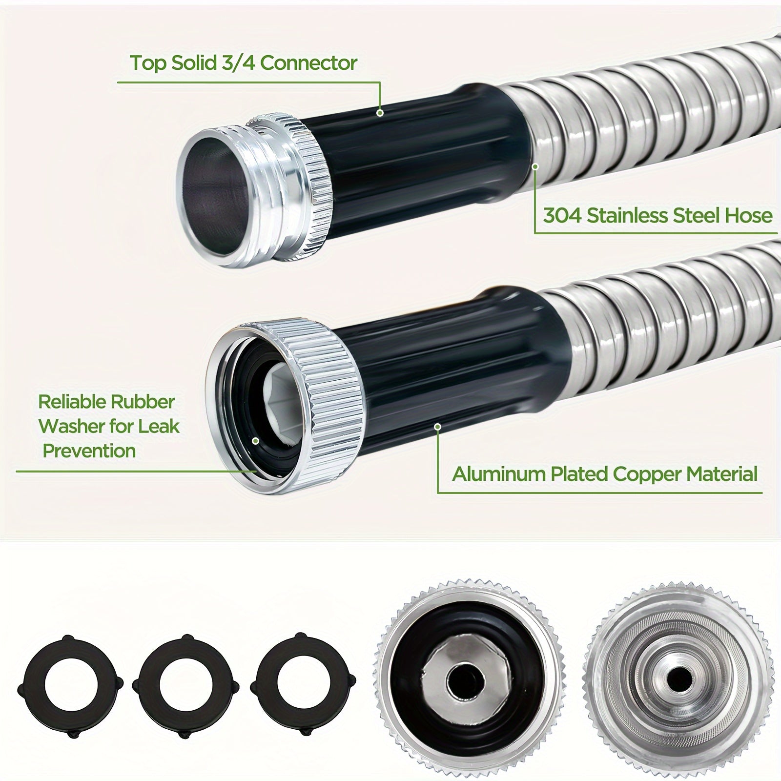 Garden Hose with 10 Function Spray Gun by Snagg A Garden Hose