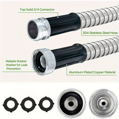 Garden Hose with 10 Function Spray Gun by Snagg A Garden Hose