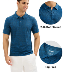 Men's Performance Dry-Fit Polo | Lightweight Summer Sports & Work Shirt
