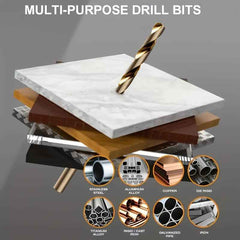 25 Piece M35 Cobalt Drill Bit Set — 1.0–13.0mm HSS-Co Twist Bits