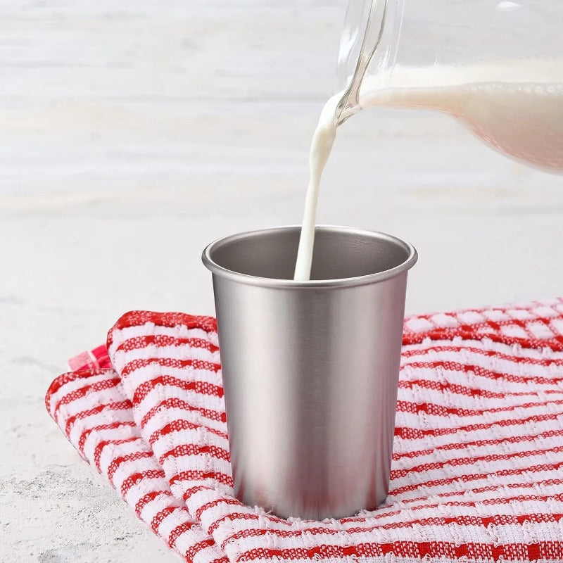 Stainless Steel Cups 8.7oz Durable Stackable Home Travel by Snagg A Cup