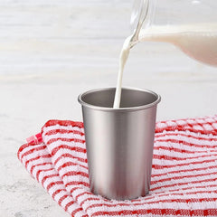 Stainless Steel Cups 8.7oz Durable Stackable Home Travel by Snagg A Cup