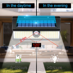 4pcs Outdoor Motion Sensor LED Solar Wall Lights by Snagg An Outdoor Light