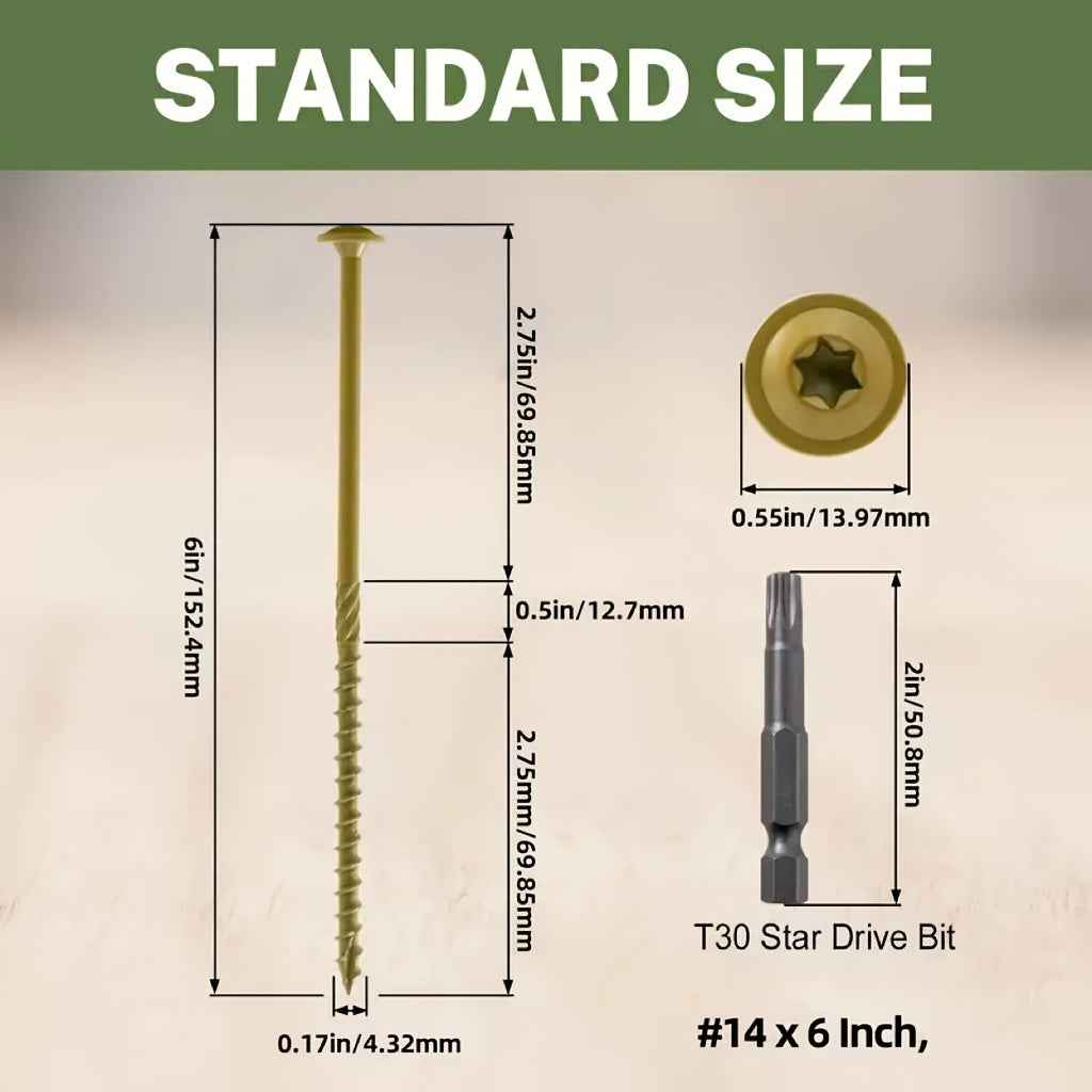 100pcs Heavy Duty Construction Screws - Power Tools Gadget