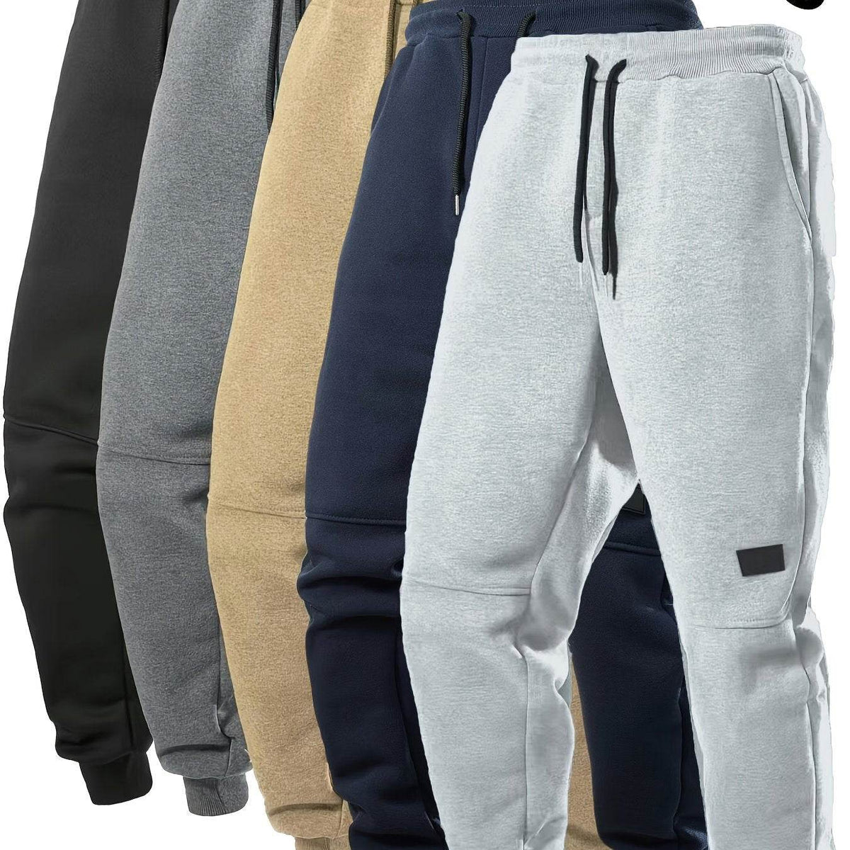 5pcs Men’s Fleece-Lined Jogger Sweatpants - SnaggIt