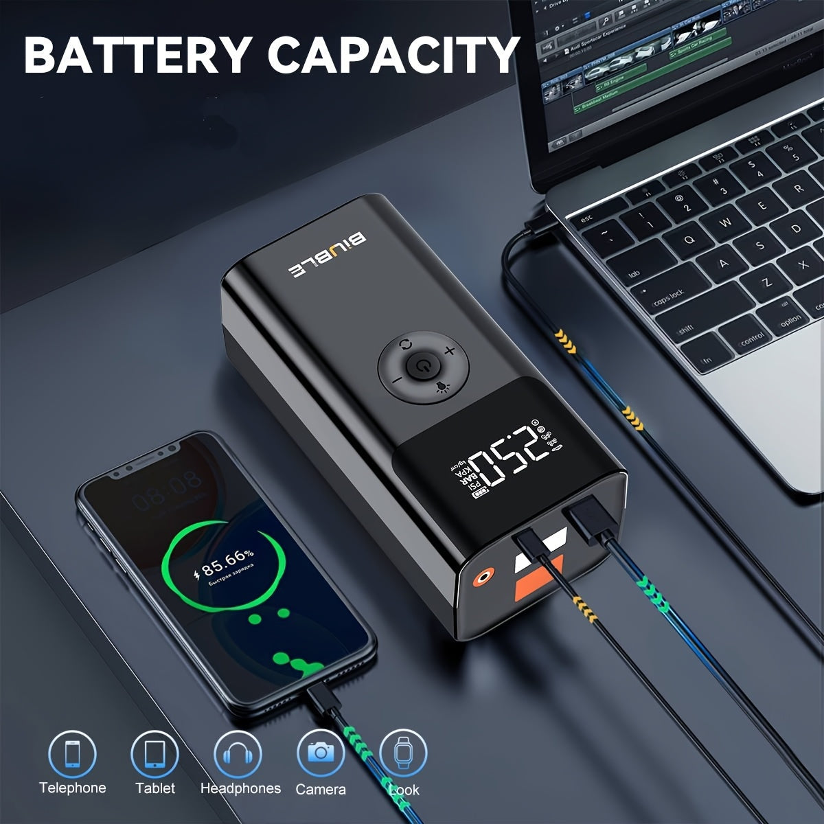 8000A Car Jump Starter with Air Compressor by Snagg A Jump Starter