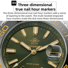 Luxury 41 mm Diver’s Quartz Watch - Men’s Watches