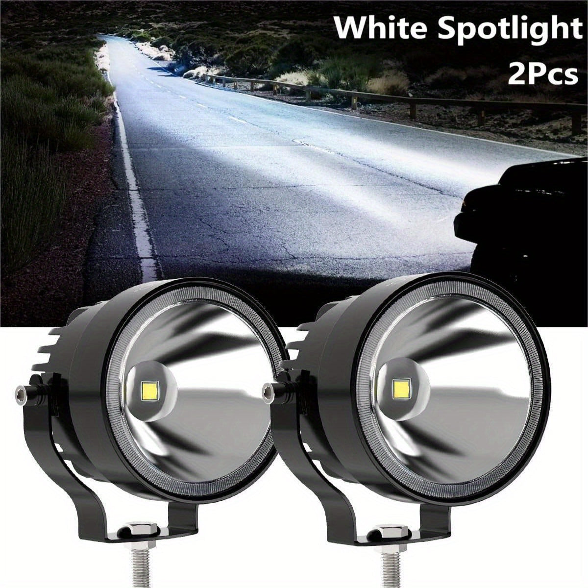 2pcs 10.16cm Round LED Off-Road Spot Lights by Snagg A Spot Lights