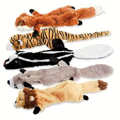 5PCS No-Stuffing Squeaky Plush Dog Toys - SnaggIt