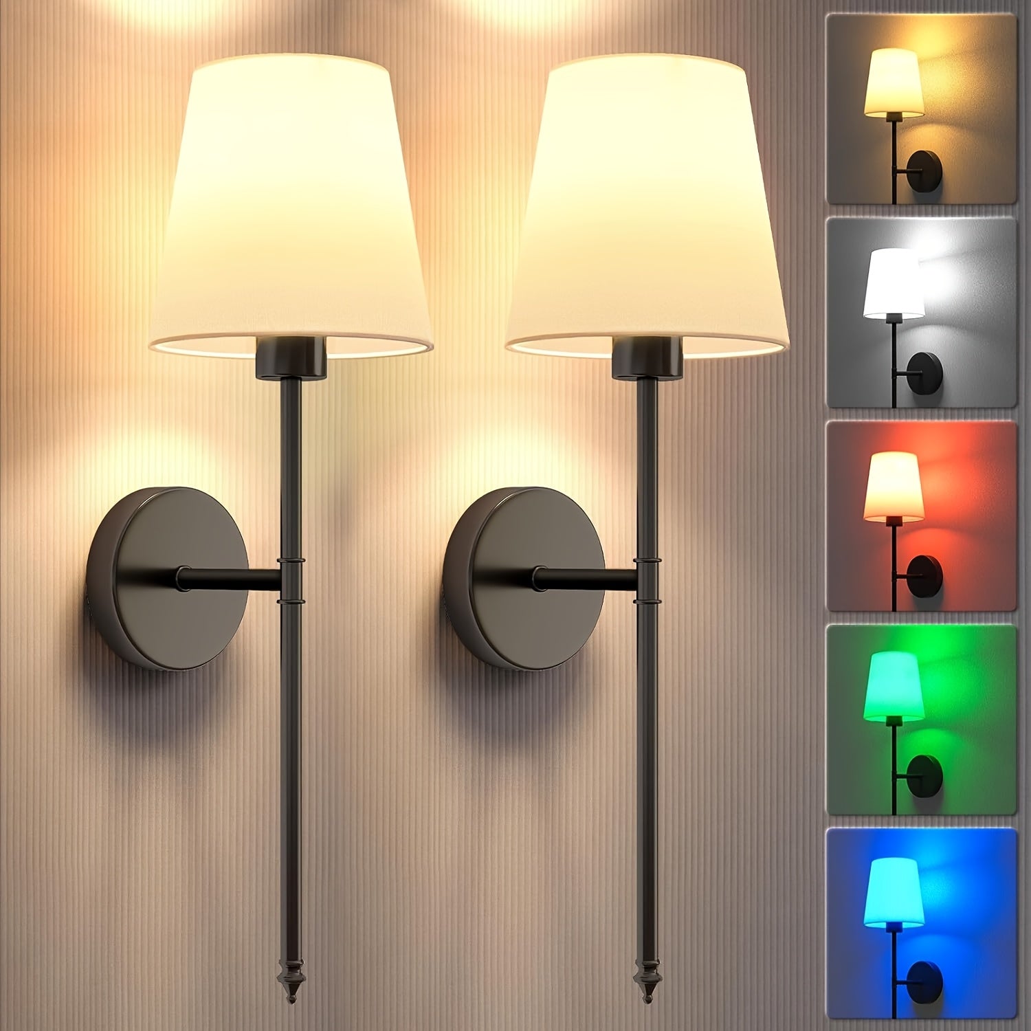 2pcs Battery Operated Wall Sconces by Snagg A Wall Light