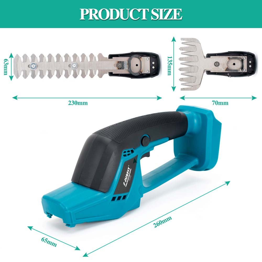 JUSFIT 2-in-1 Cordless Hedge & Grass Trimmer