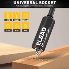 58 Pcs Magnetic Impact Nut Driver Set – Metric & SAE | Universal Socket, Magnetic Pickup Tool, Quick-Change Extension