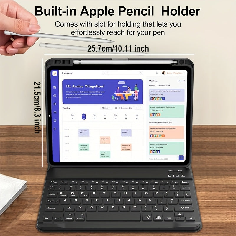 Protective Case With Keyboard Suitable for iPad Pro 11 by Snagg A Wireless Keyboard