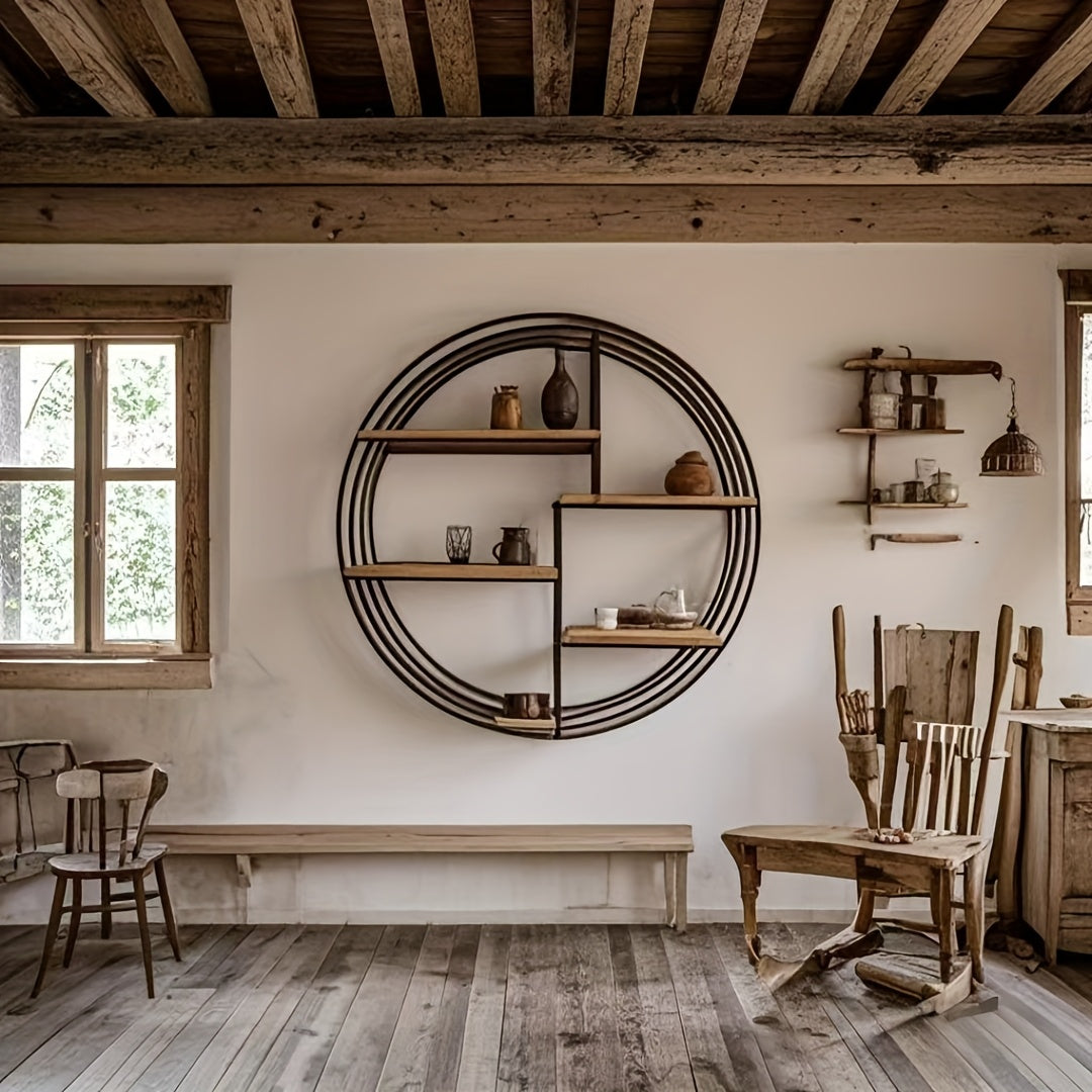 4 Tier Round Metal Wall Shelf by Snagg A Wall Planter