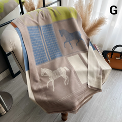 Luxury Horse Print Cashmere Feel Scarf For Women - G - Others In Fashion