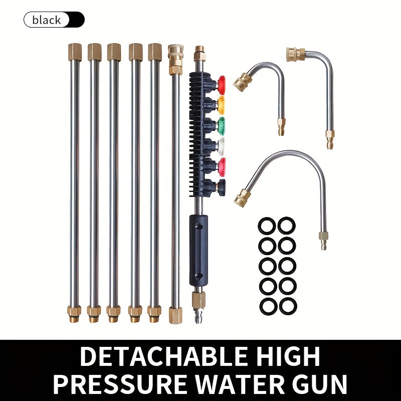 10 Pcs High Pressure Car Wash Extension Gun Set – 4000PSI Power Cleaning Kit