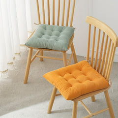 Classic Washable Polyester Chair Pads with Ties – 4 Pack by Snagg A Cushion