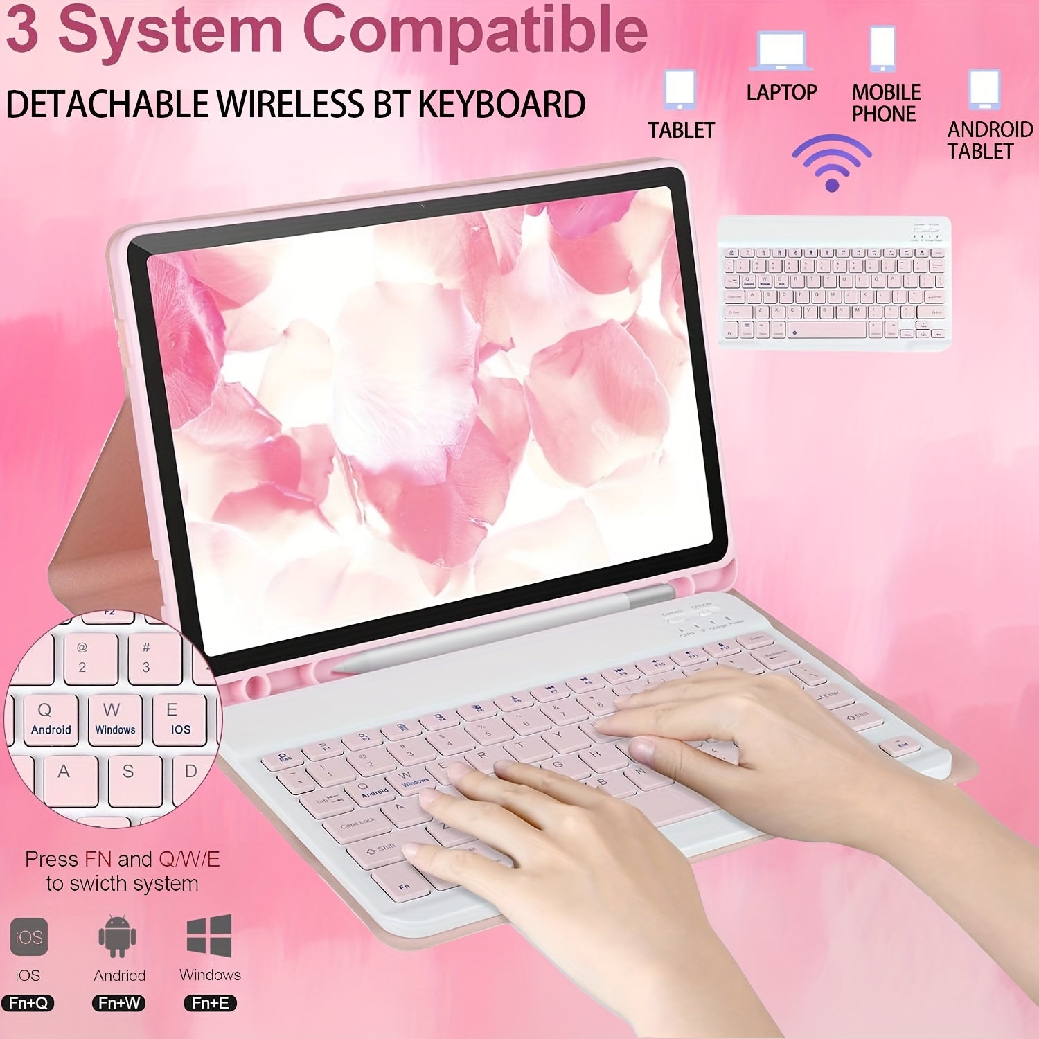 Ultra Thin Keyboard Case for S9/S9 FE by Snagg A Wireless Keyboard